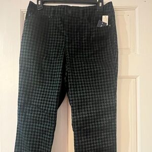 Houndstooth print jeans